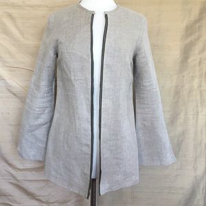 Nwot Zara Flax Linen Blazer/Jacket M - image 1